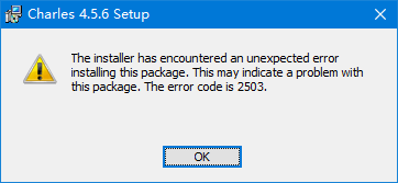 The error code is 2503.