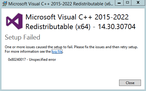 vcredist_x64 windows 10